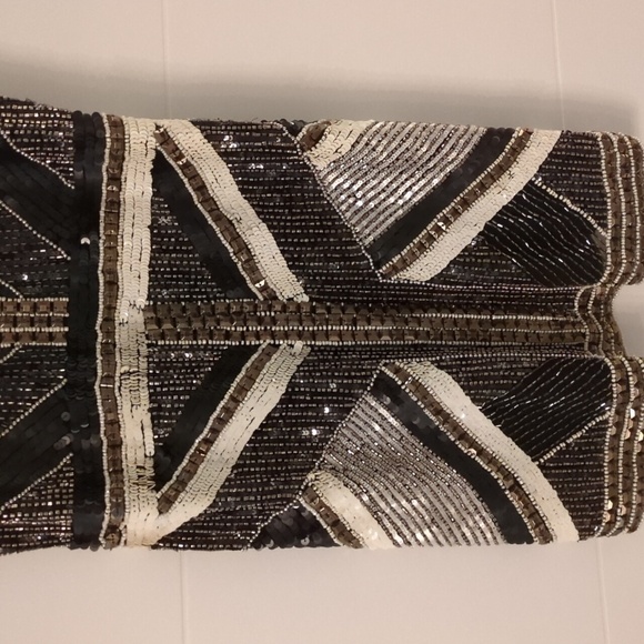 Rammi Brooke Daisy Beaded Embellished Cocktail Party Concert Festival Mini dress - Picture 7 of 15